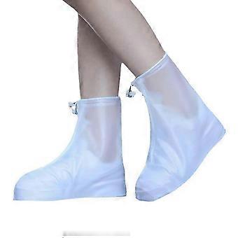2026 Hot!! Reusable Waterproof PVC Shoe Covers, Non-Slip Zippered Drawstring, Thickened Durable Keeps Feet Dry, for Outdoor Hiking Camping, Fits Shoe 