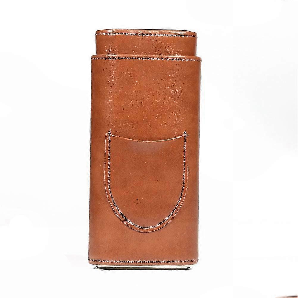 Three-Finger PU Leather Cigar Case