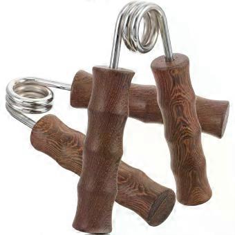 Exerciser Grip Strengthener Wooden 1 Pair for Gym Training