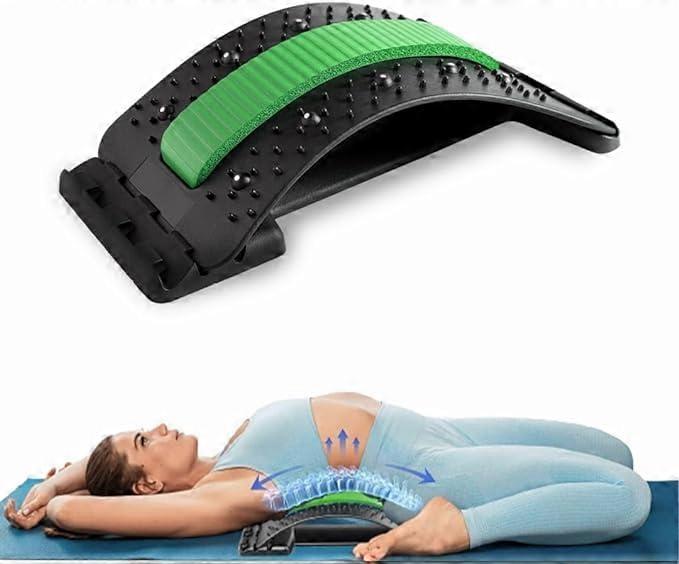 Multi-Level Back Stretcher for Lower & Upper Back Pain Relief, Back Cracker Device for Spine Decompression