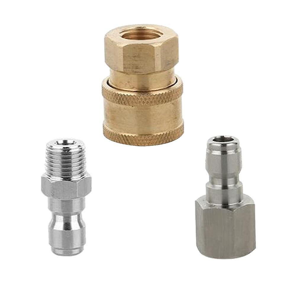 3 Pieces Pressure Washer Quick Connector Easy Connect Fitting