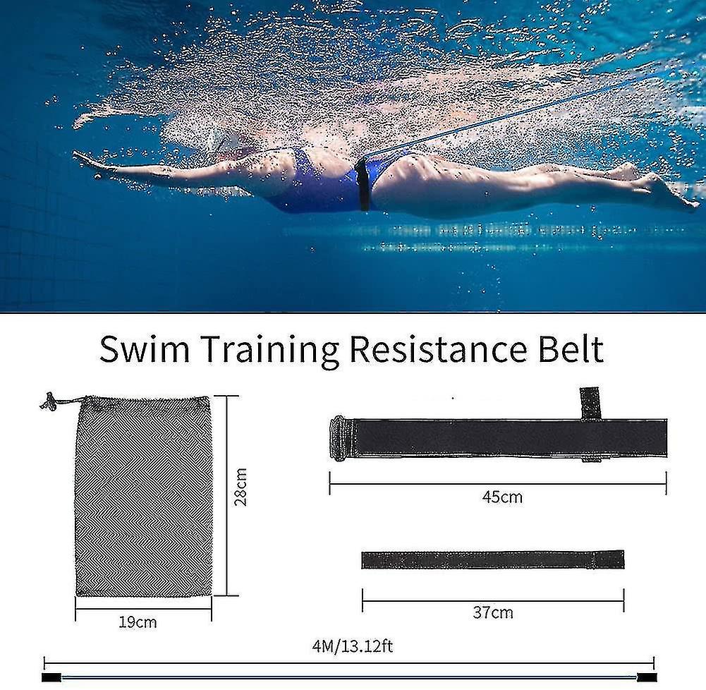 Swimming Pool Adjustable Swimming Strap 4m Elastic Rope Swimming Resistance Swim