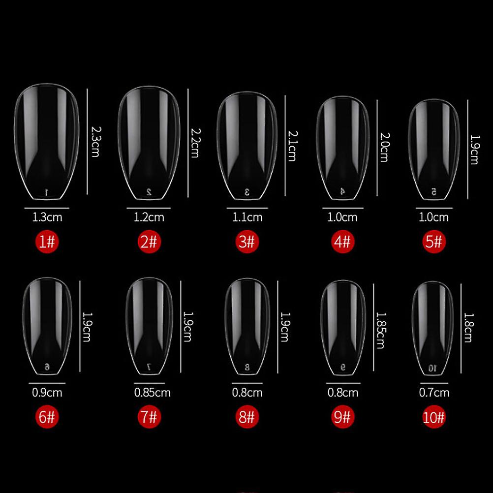 500pcs Tips Diy Full Fake False Nail Art Artificial Acrylic Gel Uv Manicure Set