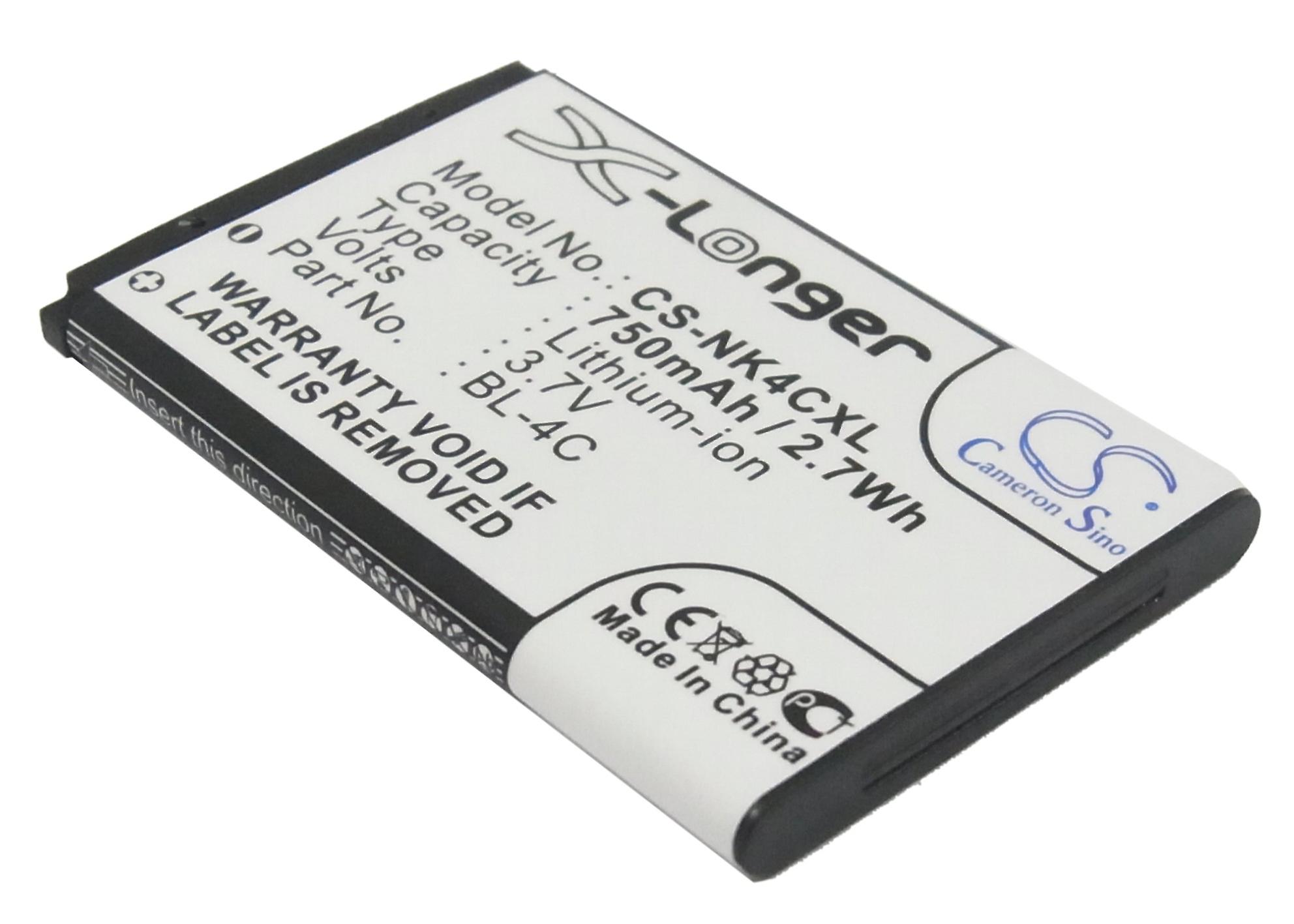 适用于诺基亚 107 108 C2-05 X2 BBK i267 i508 V206 BL-4C BK-BL-4C JB-4C 750mA 电池