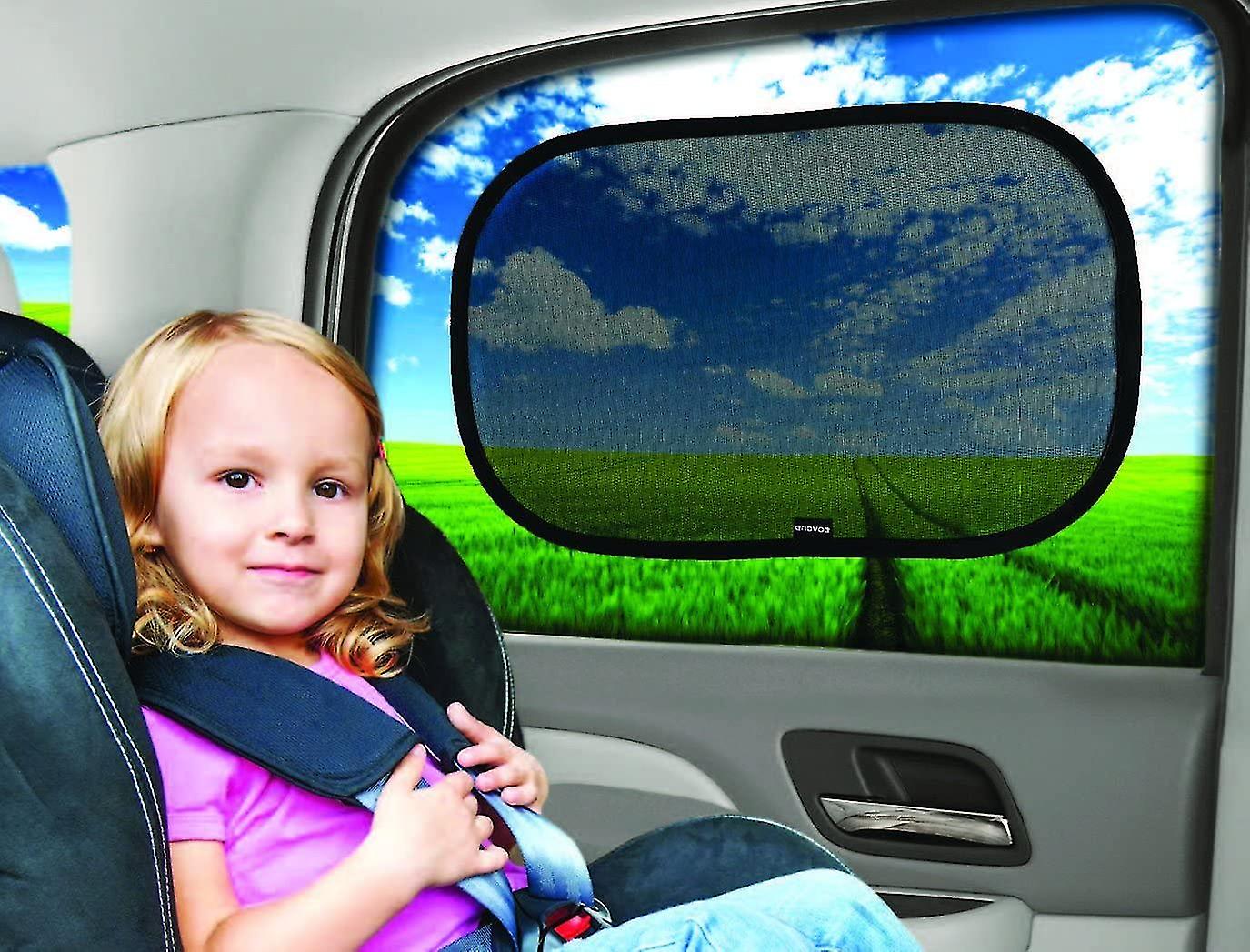 Car Window Shade (2 Pack) 21"x14" Cling Sunshade For Car Windows