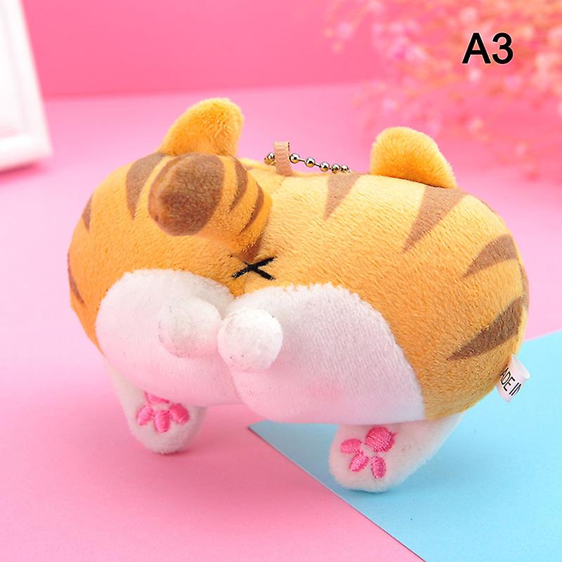 Kawaii Plush Keychain Toys Funny Corgi Cat Butt Stuffed Animals Toys Cute Backpa