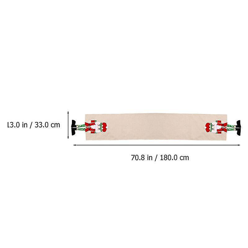180*33Cm Red Table Runners 1pc Table Mat Christmas Cloth Creative Walnut Soldier Tablecloth Simple E