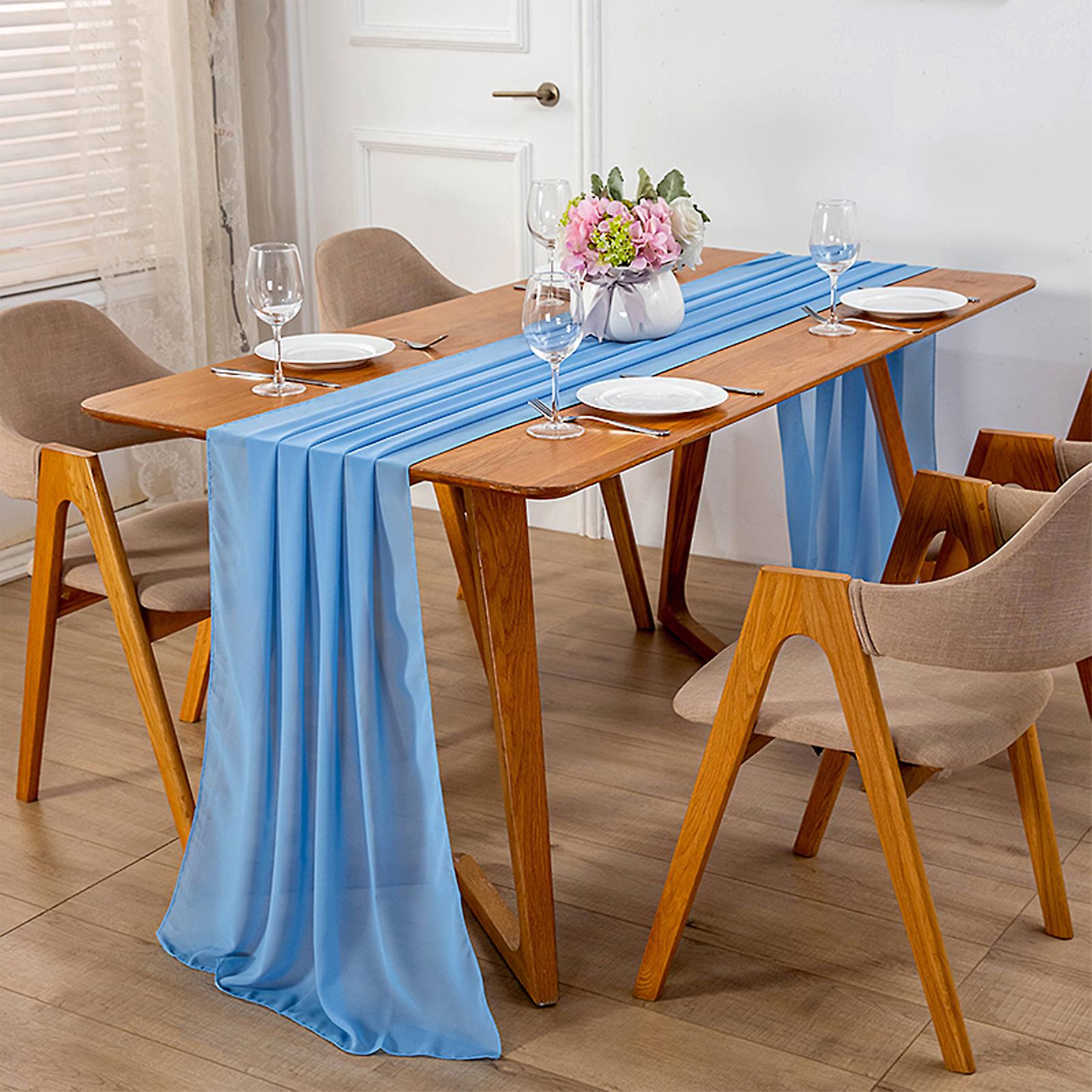 Chemin de table Sheer Chiffon Mariage Rustique Boho Party Décoration de douche nuptiale