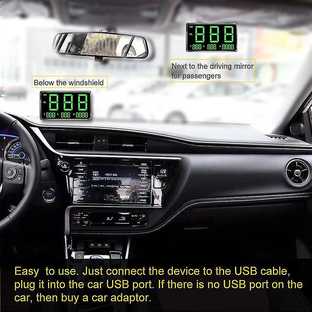 Digtal Speed Meter Gauge Gps Speedometer Compass Overspeed Alarm For Cars
