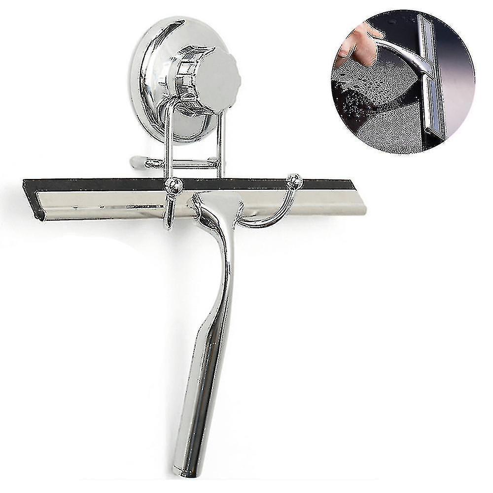 Shower Squeegee, Window Squeegee Made Of Stainless Steel With Replaceable Wiper Blade For Bathroom Window Squeegee For Bathroom Mirror Window Glass Cl