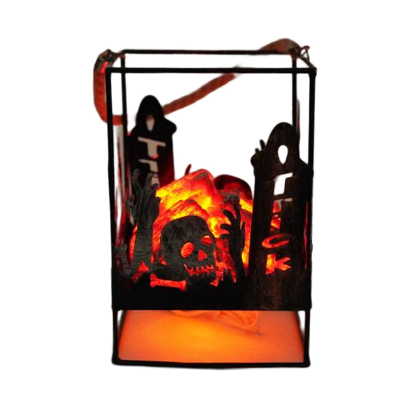 Charcoal Lamp Battery Powered Portable  Skull