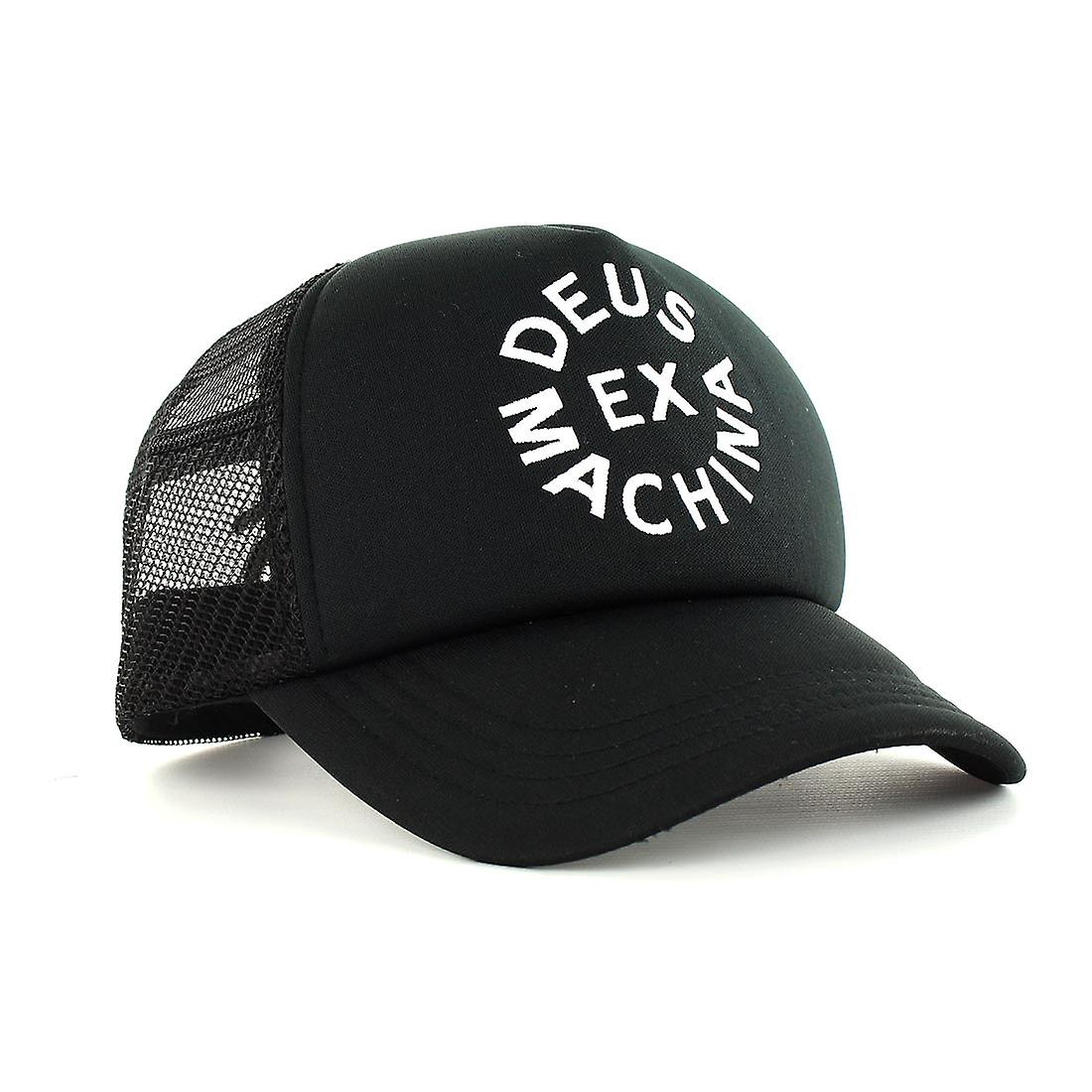 Deus Ex Machina Circle Logo Mesh Back Trucker Cap - Noir
