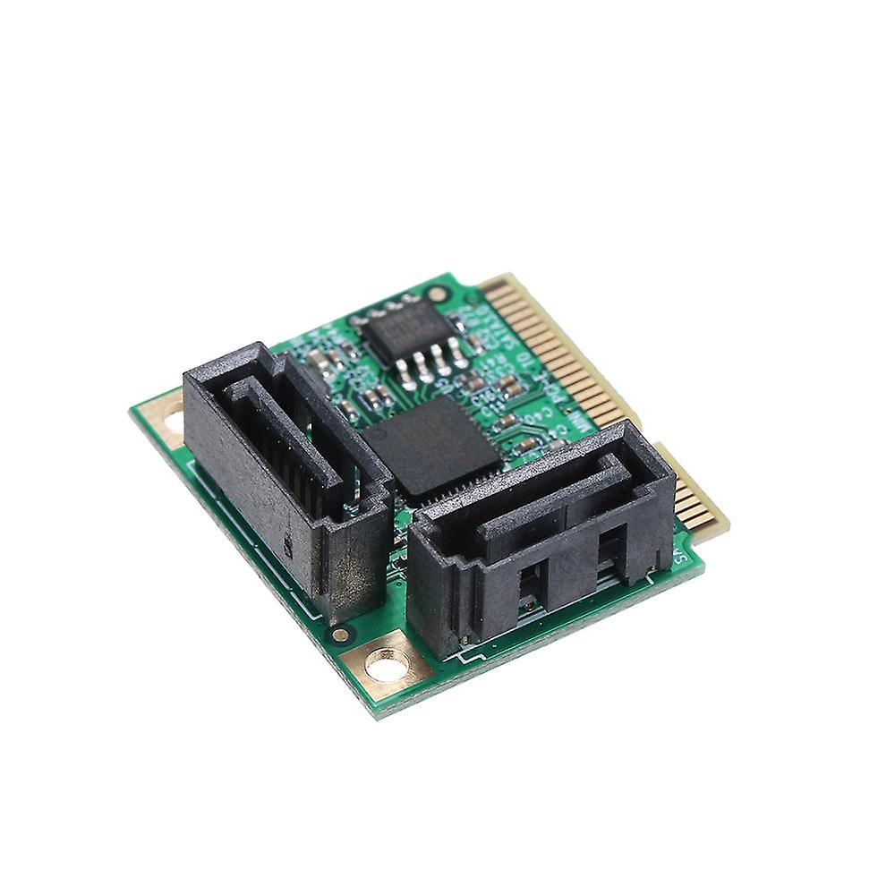 Mini PCI-E to 2 Ports SATA3 Adapter Card SATA3.0 Expansion Card Mini Size High Speed Transmission