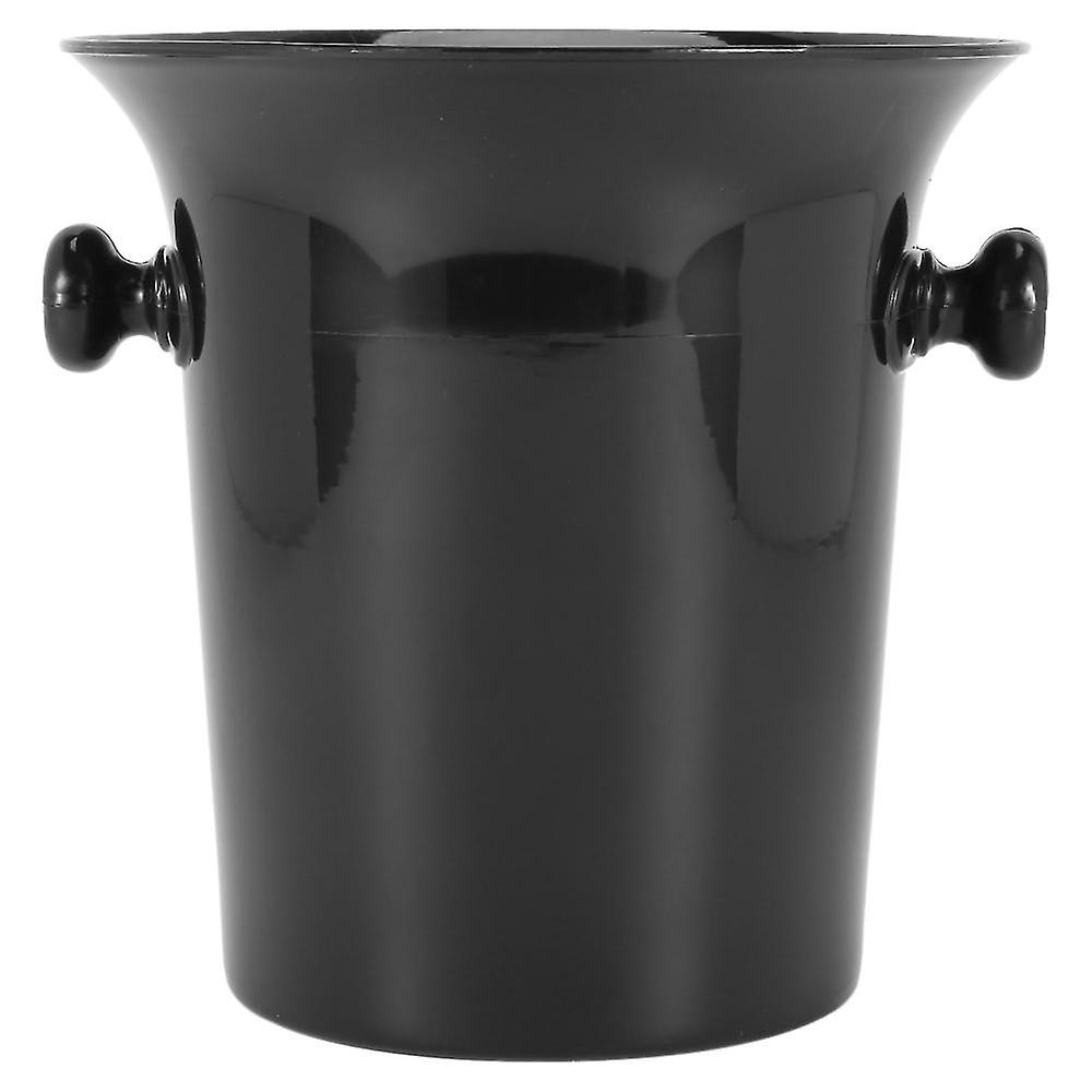 Wine Dump Black Plastic Wine Spittoon - Standard Size With Black Funnel Champagne Bucket
