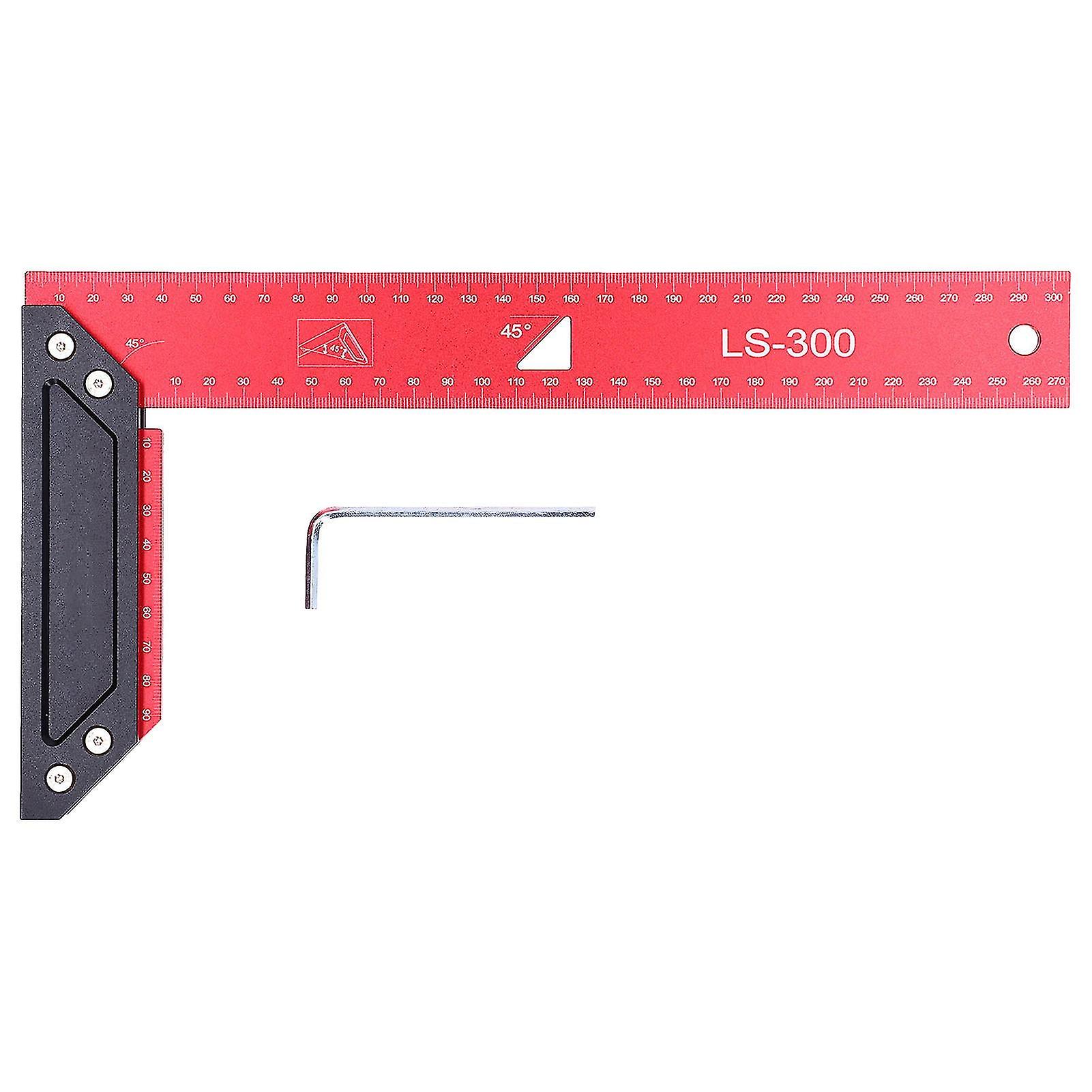 Aluminum Framing Woodworking Squares High Accuracy L Scribing Ruler With Laser Scale For Carpenter300mm