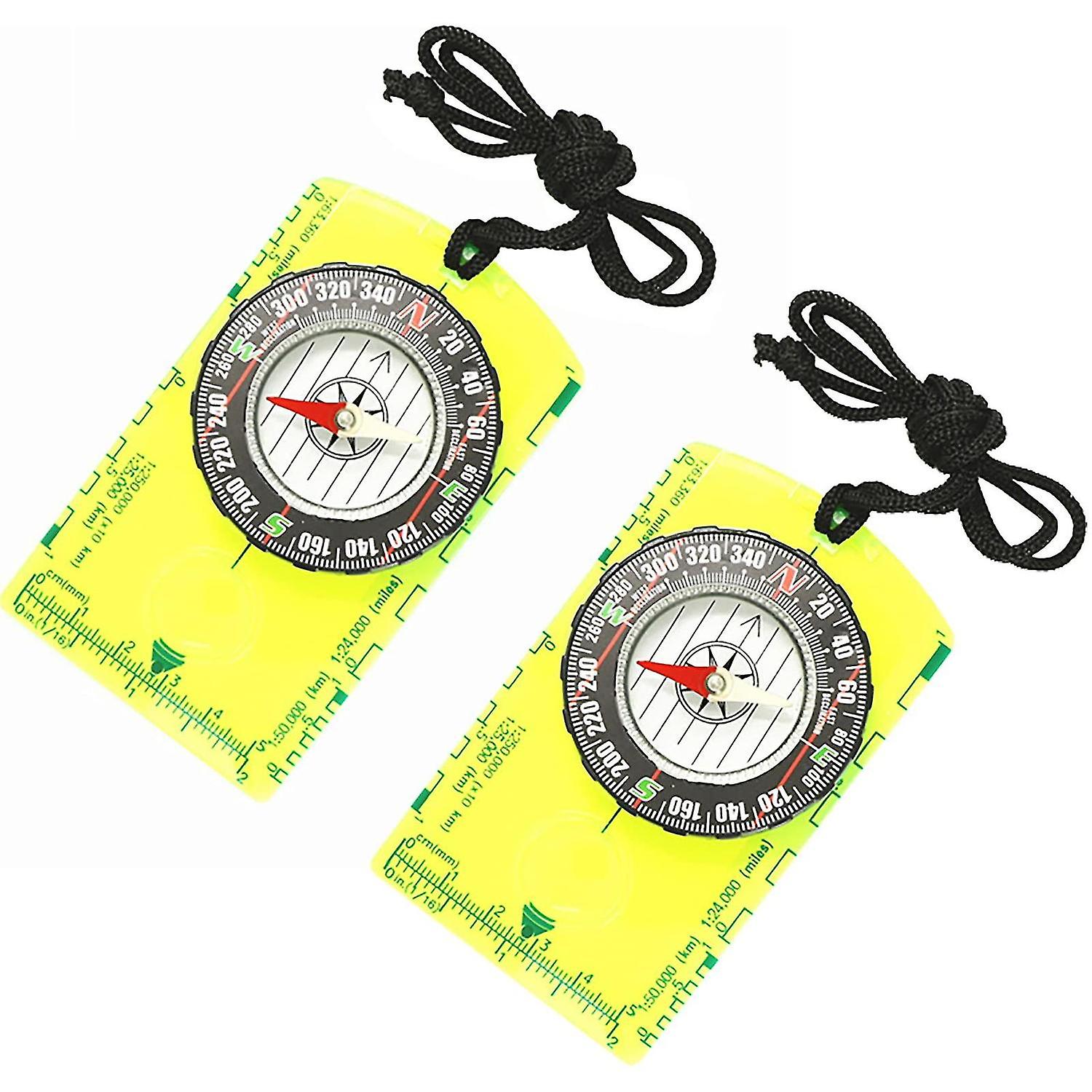 Green Acrylic Orienteering Compass For Navigation And Hiking