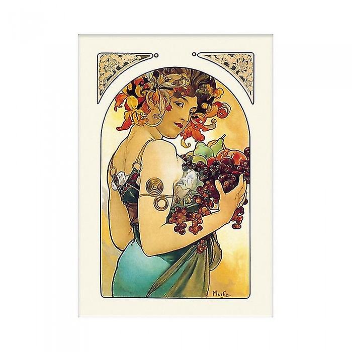 Alphonse Mucha Paper Fruit Mounted Print
