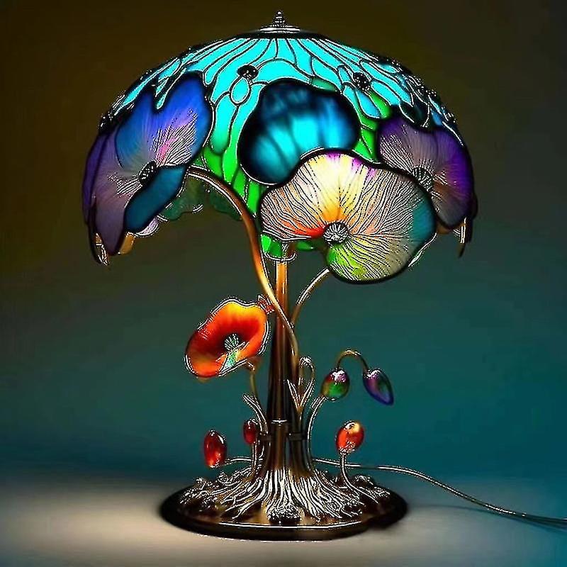 Bohemian Glass Table Lamp - Decorative