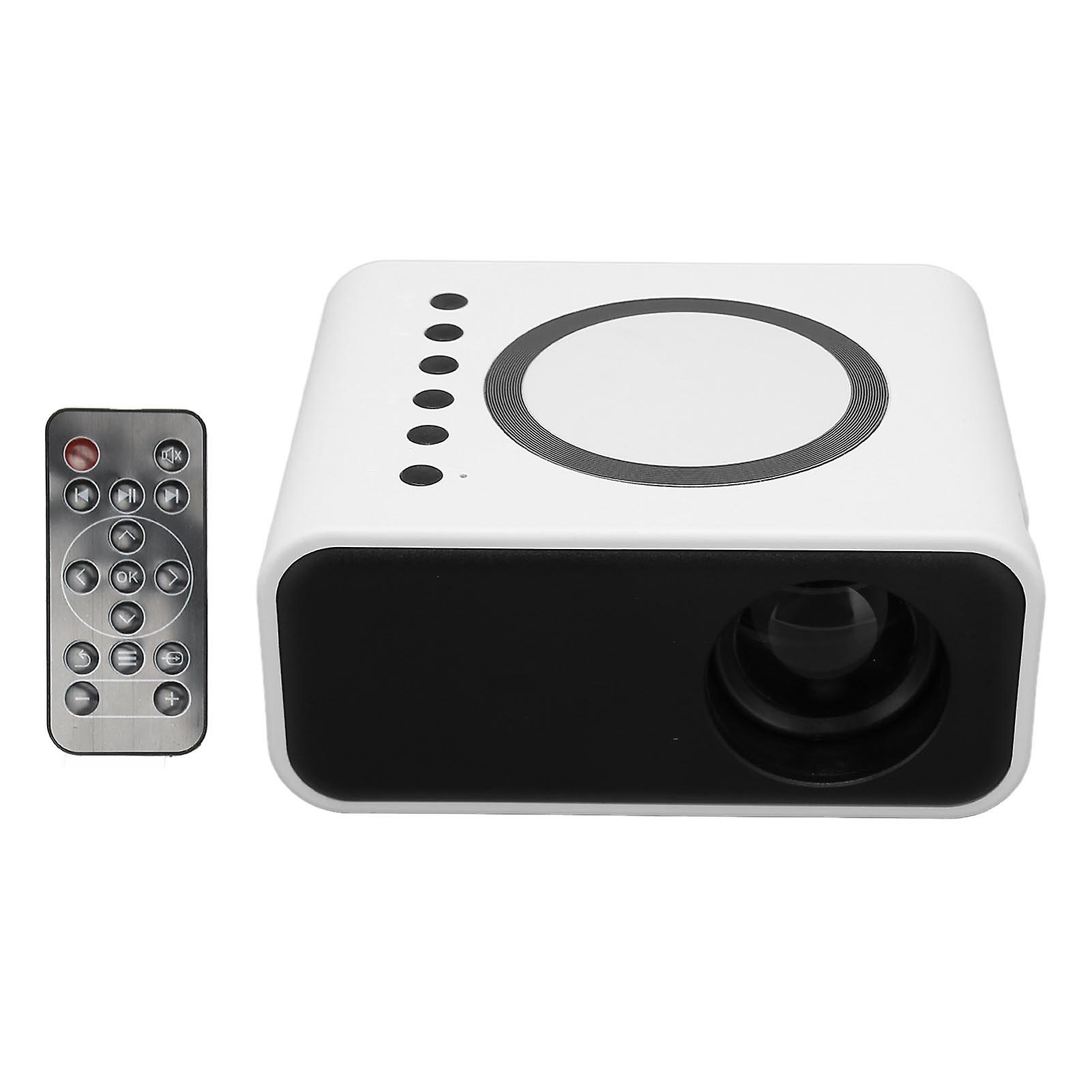Mini Portable Projector Full High Definition 1080P LED Projector Home Theater Movie Projector for IOS for Android Laptop White US Plug