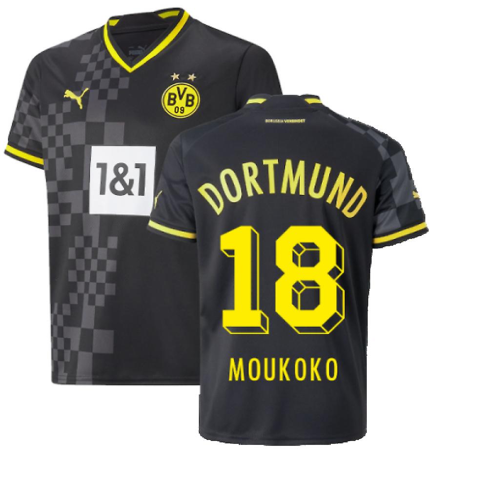 Maillot extérieur Borussia Dortmund 2022-2023 (Enfant) (MOUKOKO 18)