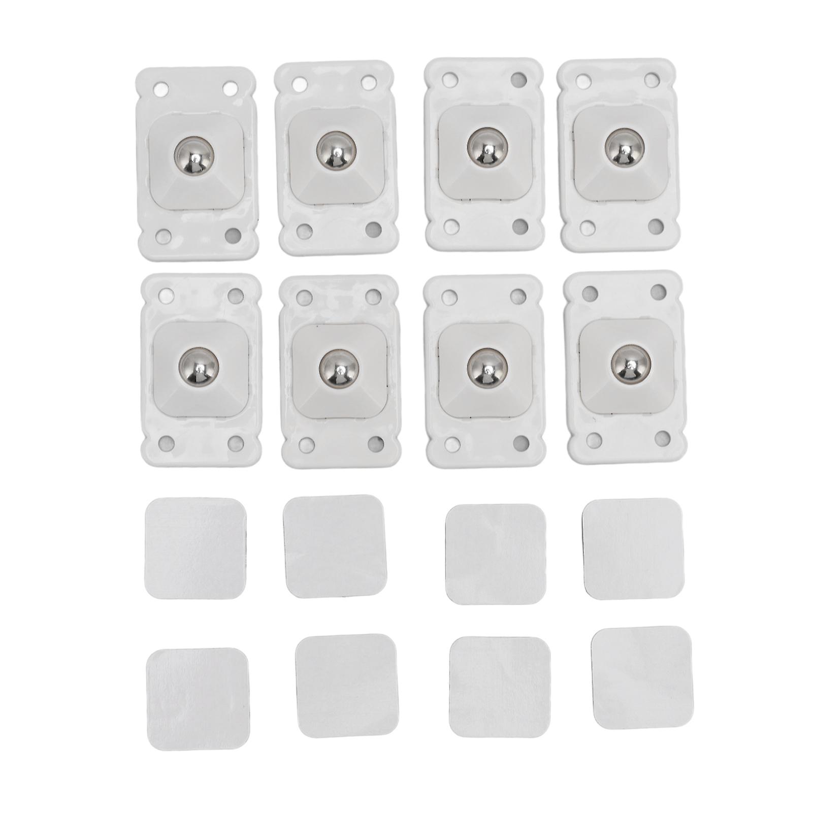 Mini roulettes adhésives rotatives à 360 degrés pour mini-meubles et coffres de rangement, blanches