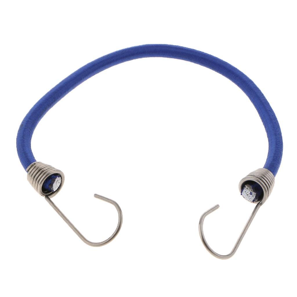 Blue Nylon Tie Down Bungee Stretch Cords for Hook Ends 12- inch