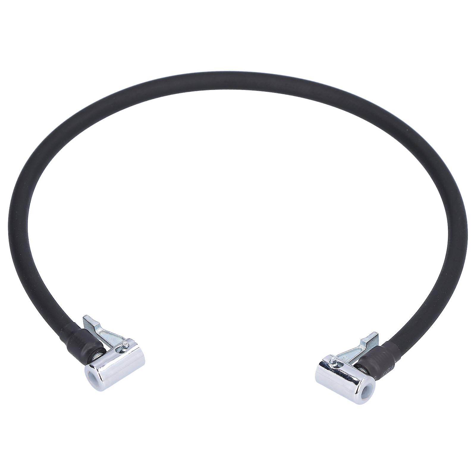 23.6in Rubber Air Pump Pipe 2-End Connector Quick Connection Auto Car Inflating Tool