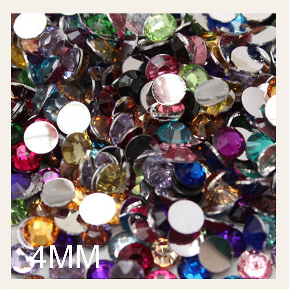 1000PCS Crystal Flatback Resin Rhinestones Gems 2mm/3mm 4mm/5mm/6mm