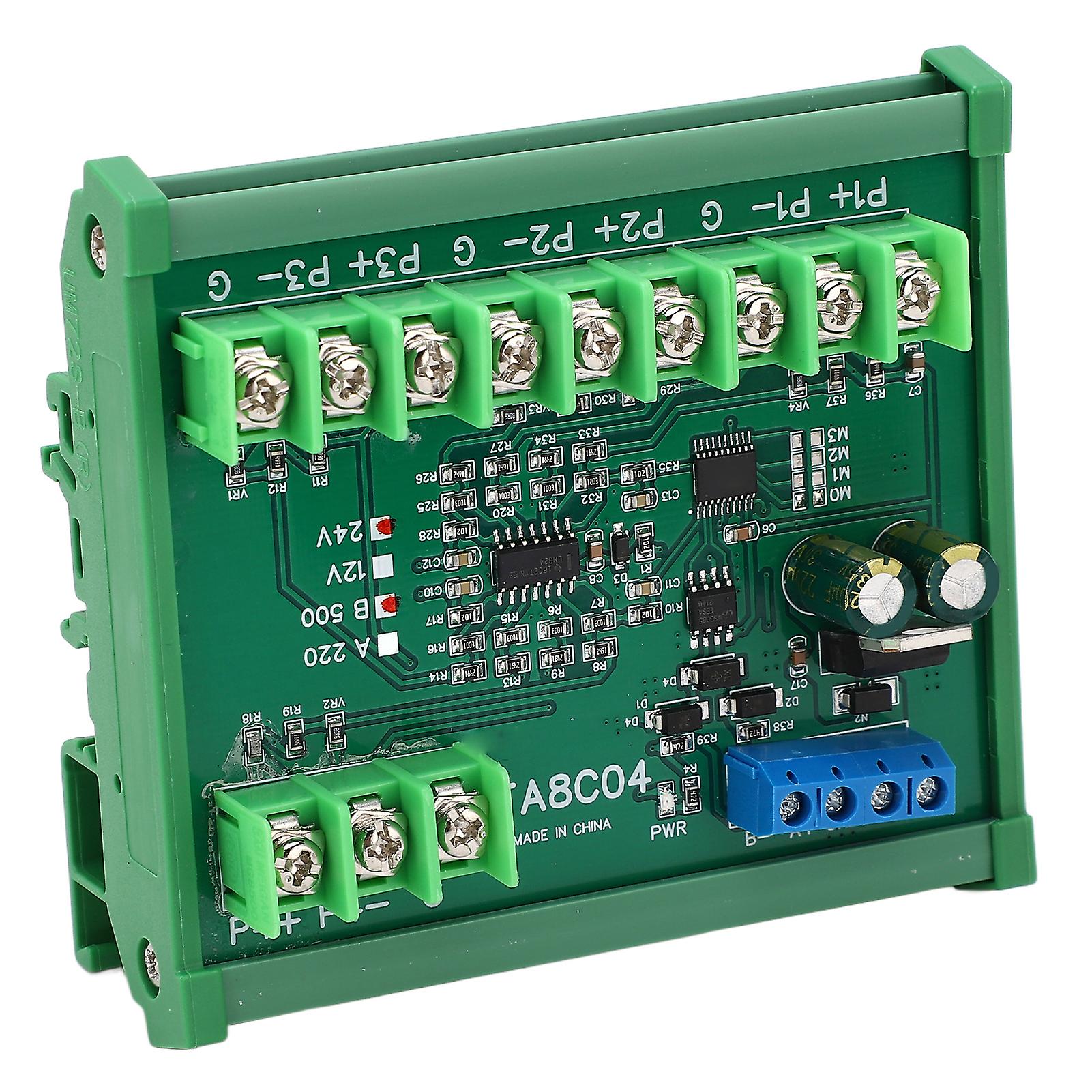 Temperature Sensor Module Resistance Collection PT100 RTD RS485 with Guide Rail Housing B500( -40℃ to +500℃) DC24V