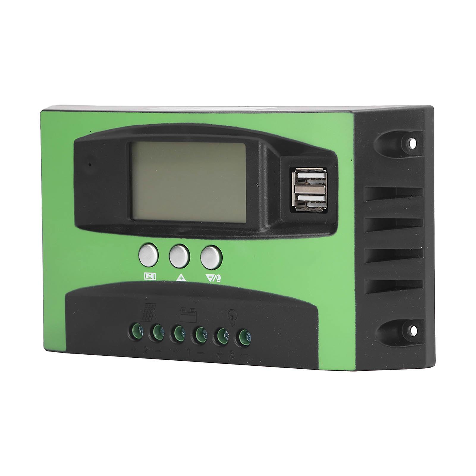 Solar Charge Controller LCD Display Photovoltaic Solar Panel Intelligent Regulator 12V 24V 50A 