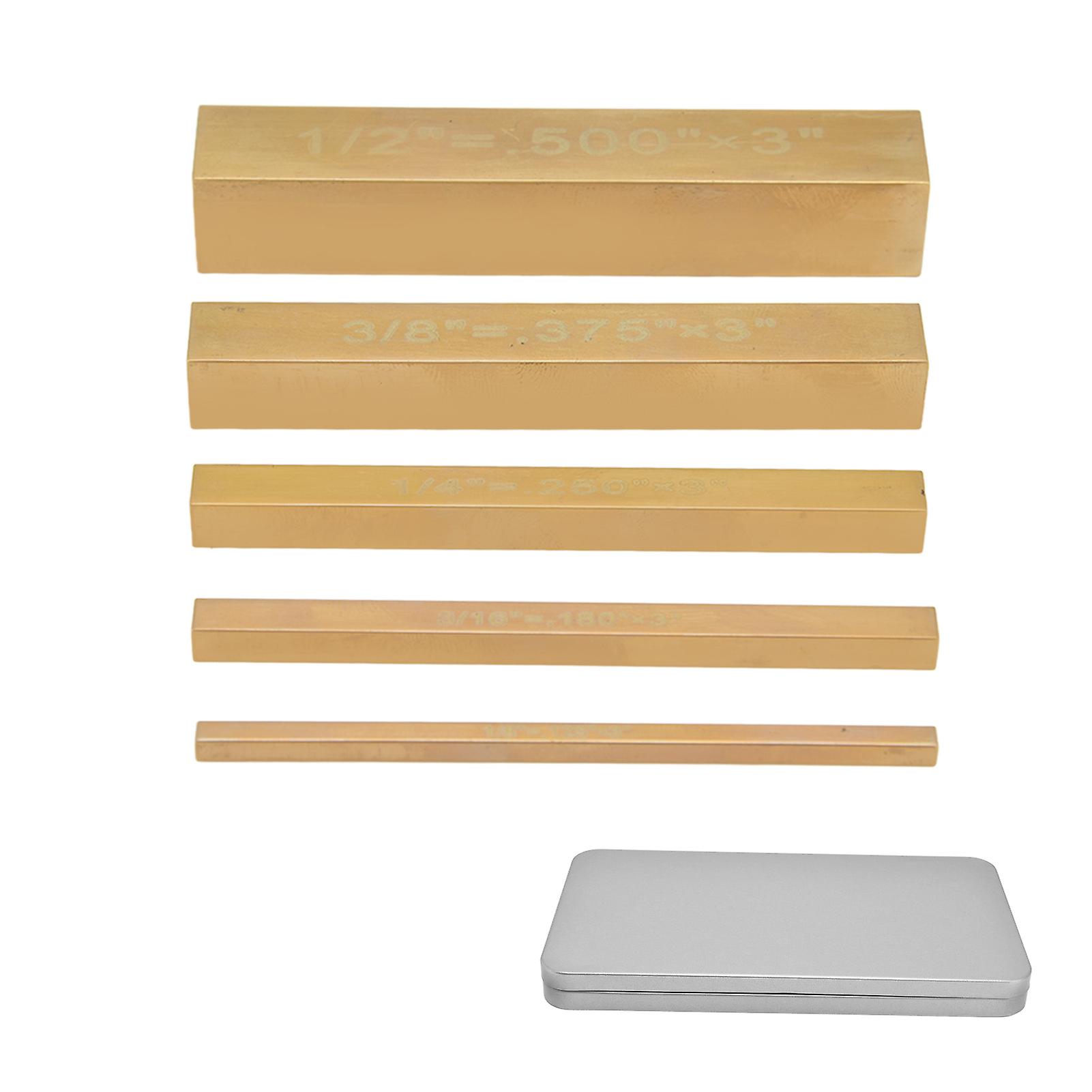 5Pcs Block Gauge Accurate Brass Set Up Bar Measuring Tool Set Kit for Woodworking