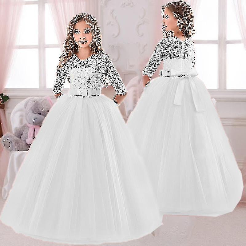 BOOPH Girls Princess Dress - White Casual Toddler Dress With Skirt For Ages 3-12 Years, Heart Print - View #10