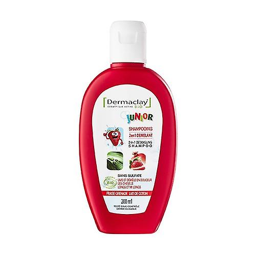 Junior Shampoo 2 in 1 Detangling Pomegranate Cotton Milk 200 ml (Strawberry - Pomegranate)