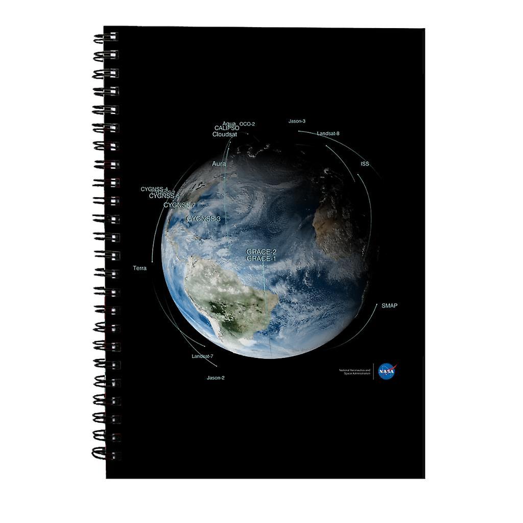 NASA Satellite Orbit Paths Spiral Notebook