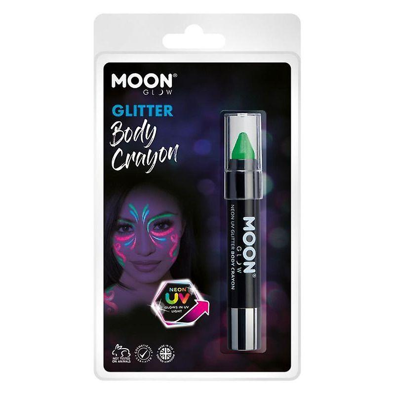 Moon Glow Neon Uv Glitter Body Crayons 3.5g Clamshell M39559