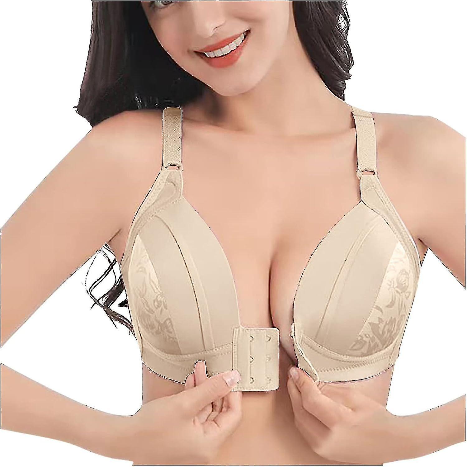Edessä suljettavat urheiluliivit naisille Plus Size Wireless Full Coverage -rintaliivit muotoilevat push up -mukavat Bra_fs