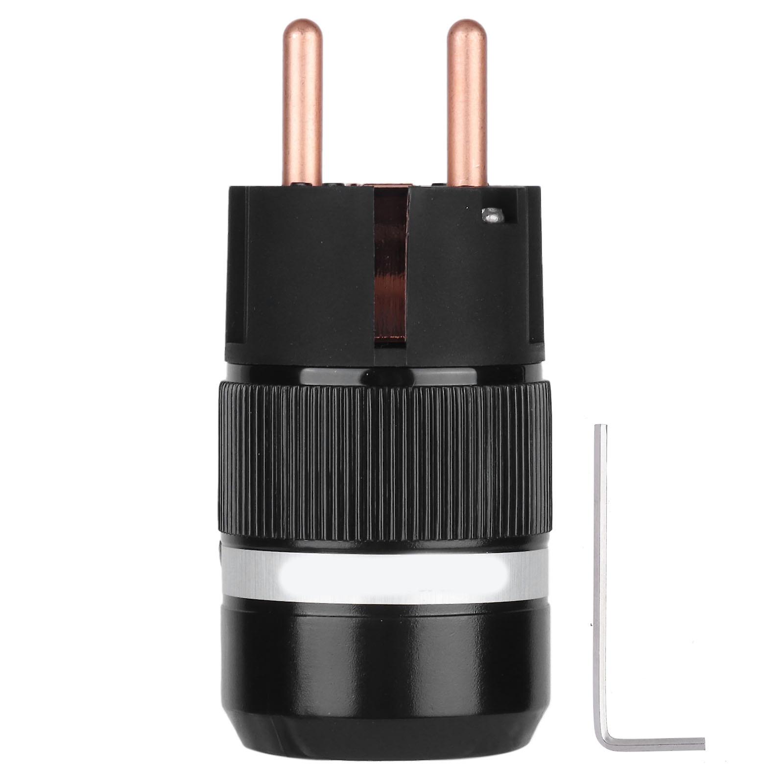Monoso Pure Copper Power Plug IEC Connector AC Power Connector Plug EU Plug 100‑250VE100(Male Plug)