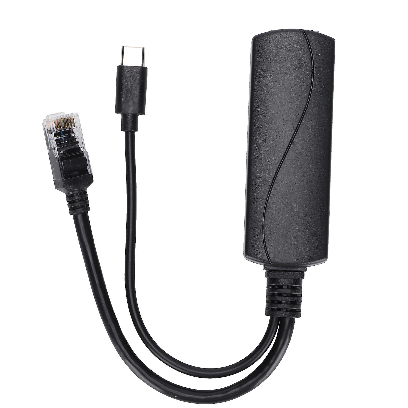 POE Splitter RJ45 Interface Isolation Protection Support IEEE 802.3af 48V to 5V Splitter for Homes Schools Offices