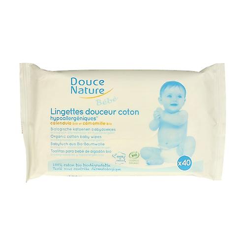 Soft cotton wipes 40 units
