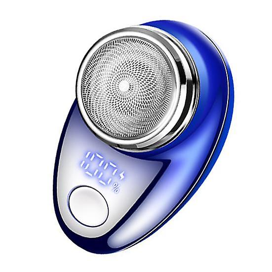 Men Electric Shaver Digital Display Type-C Rechargeable Mini Travel Rotary Razor Portable Cordless Hair Beard Trimmer Remover Tool Father Boyfriend
