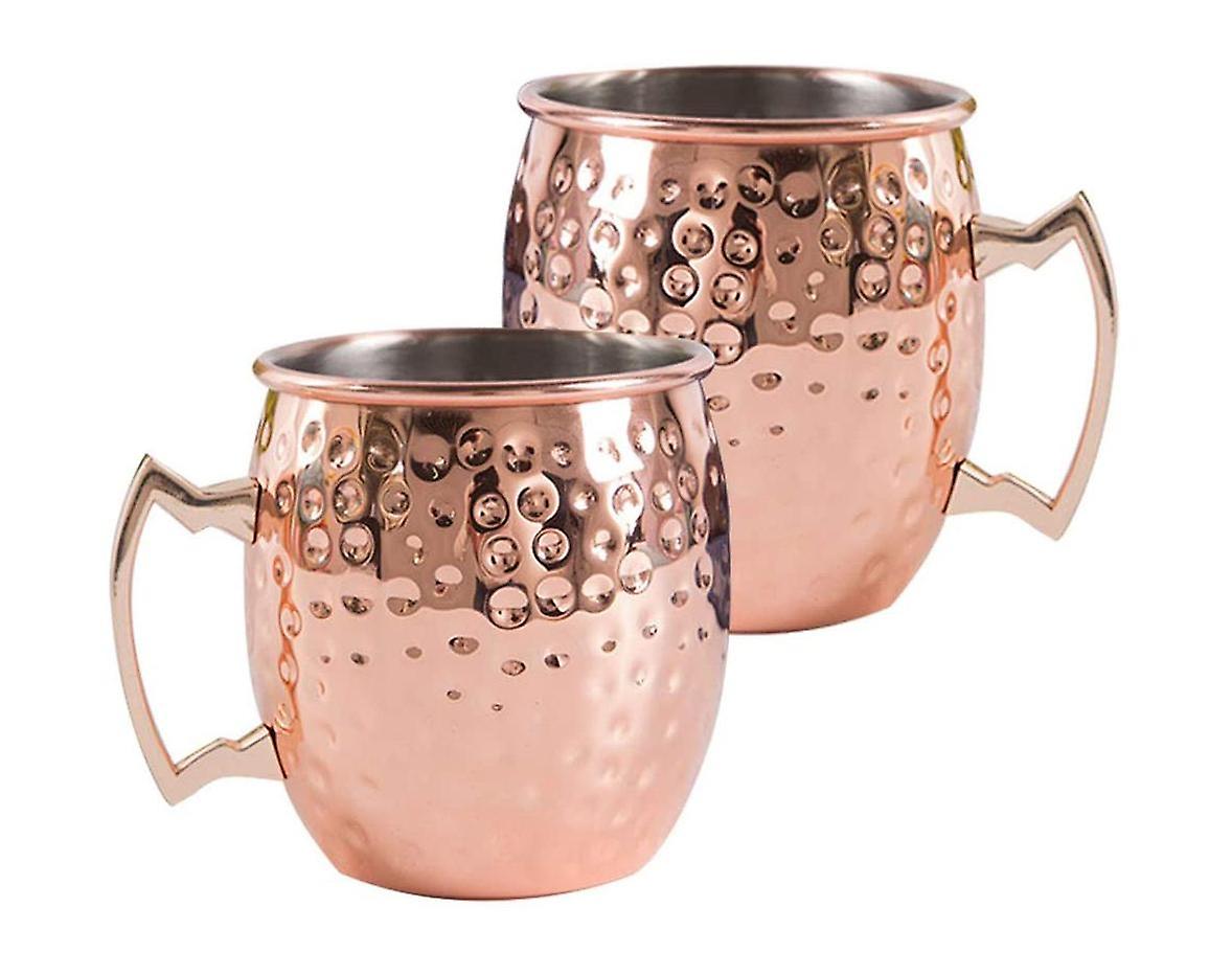 Set of 2 Copper Moscow Mule Mug Large Capacity for Beer
