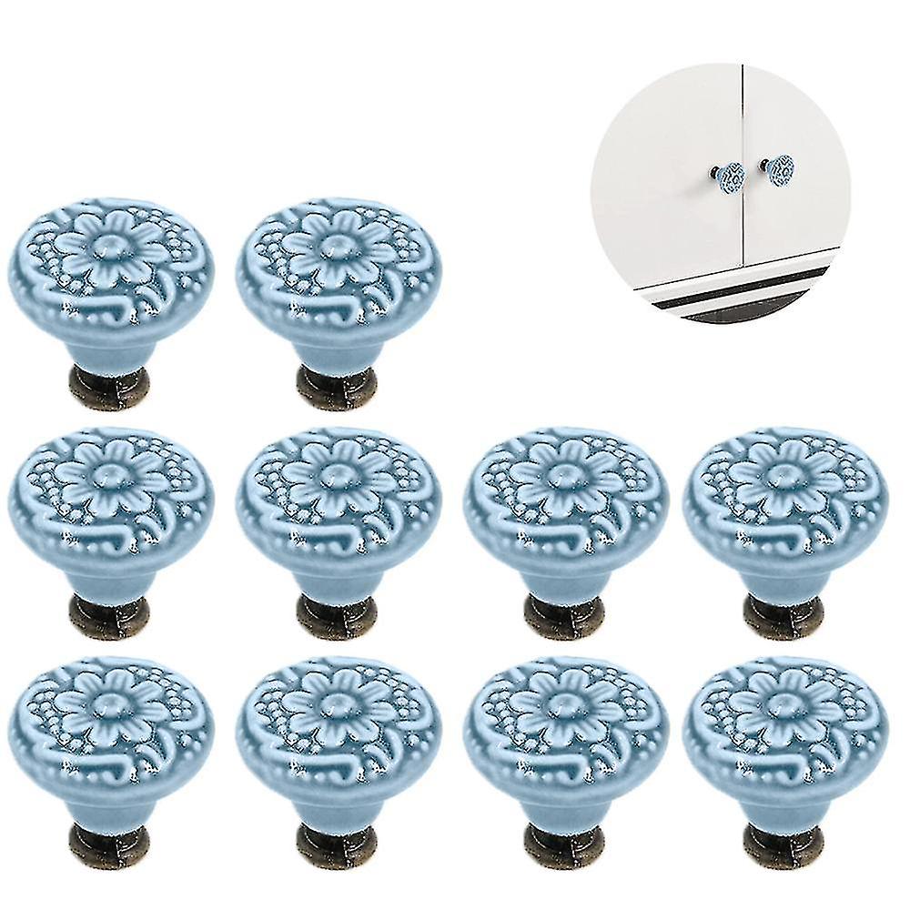 10 Pieces Ceramic Knobs, Vintage Cabinet Door Knobs, Drawer Knobs, Ceramic Door Knobs, Drawer Knobs, Dresser Knobs, Drawer