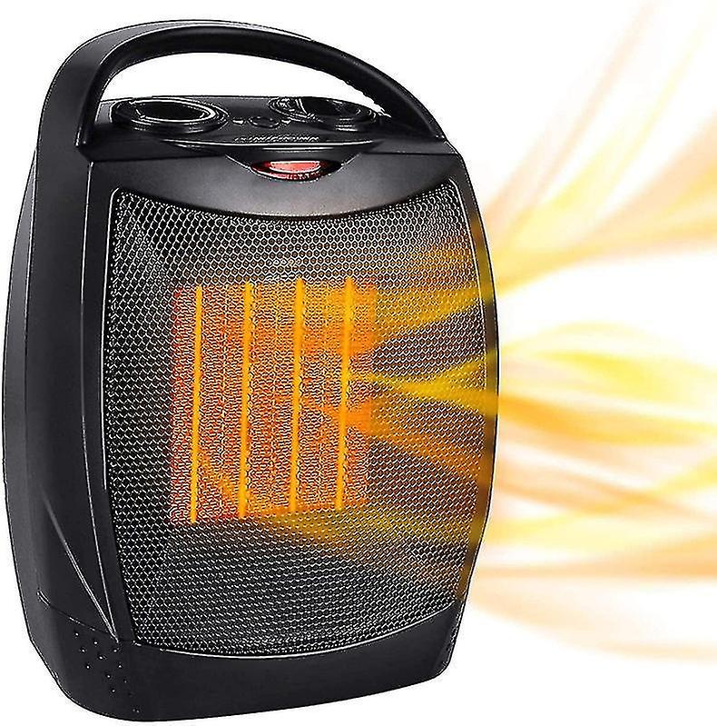 سخان كهربائي فضائي محمول ، سخان سيراميك 1500 واط / 750 واط مع ترموستات ، يمكنه تسخين 200 قدم مربع 