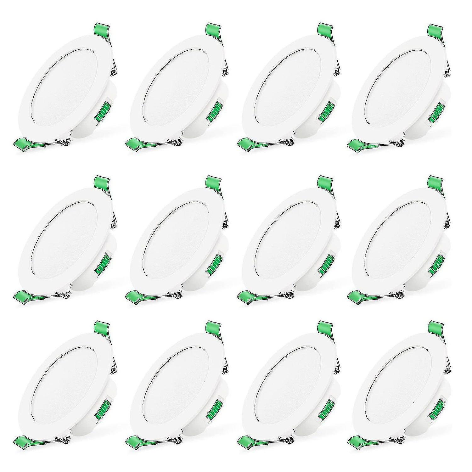 12pcs 7W White LED Downlight Recessed Ceiling Light Slim Spotlight