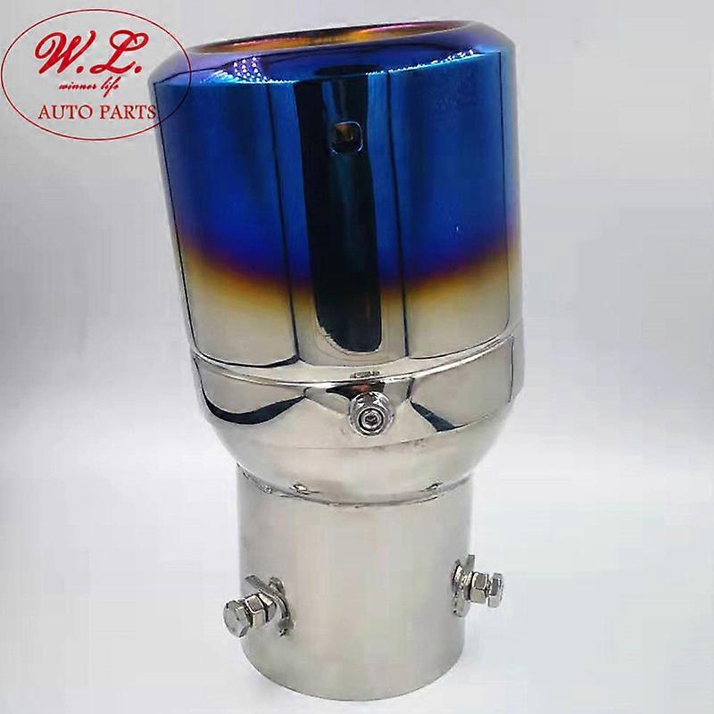 High Quality Car Exhaust Adjust Angle Muffler Universal Tube Stainless Tail Throat With Net Tip inlet 73mm outlet 101mm