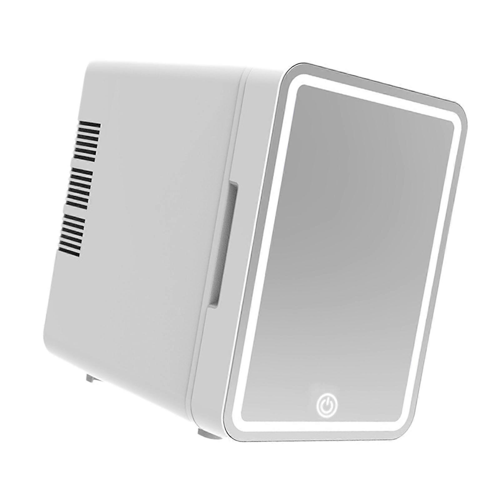 Mini Fridge 4L Single Door Multiuse Mini Refrigerator for Dorm Room Car Home White