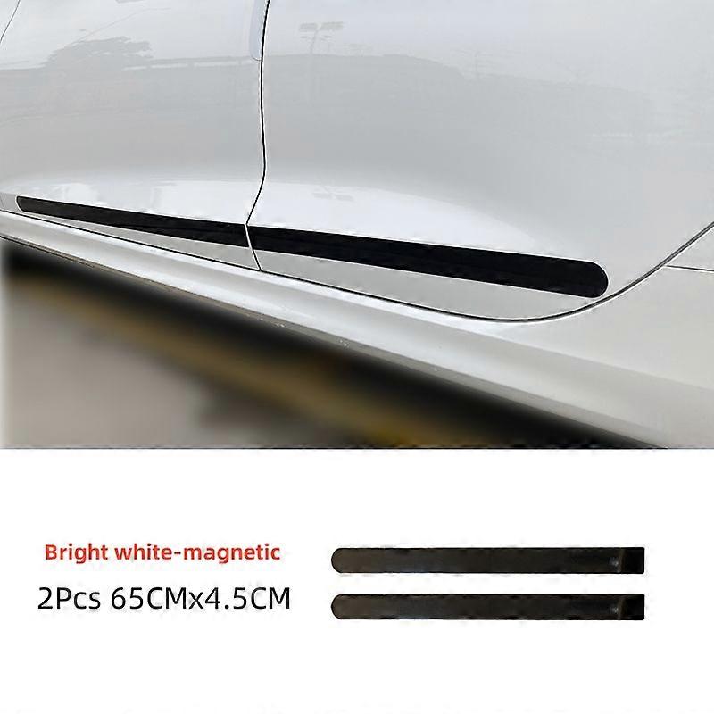 Adhesive-Free/Magnetic Car Door Anti-scratch Strips Black White Rubber Body Side Edge Guard Decoration Protective Stickers