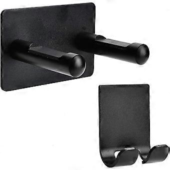 2 stk hårfønerholder for hårfønerbrakett, veggmonteringsholder aluminiumslegering med pluggbrakett