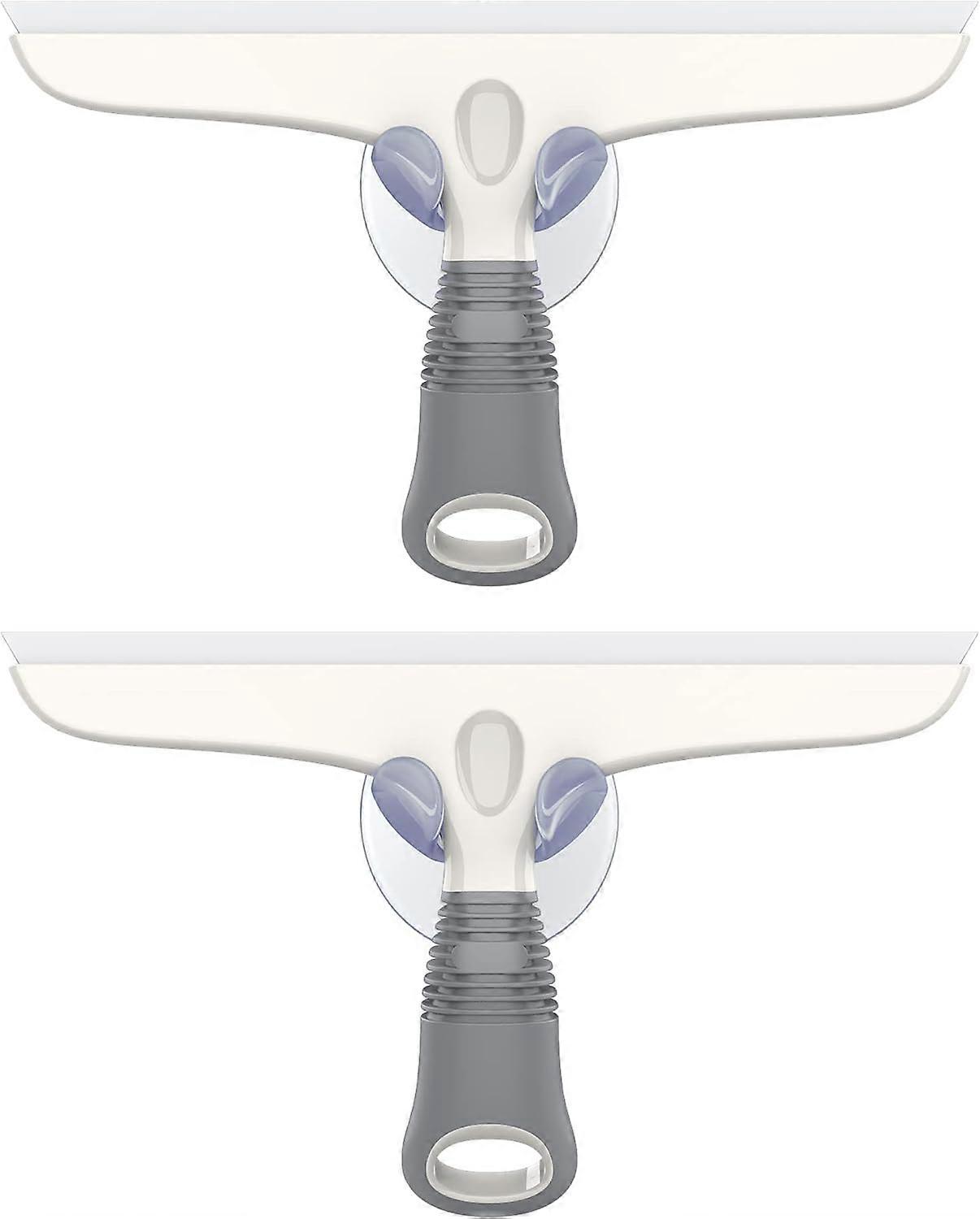 Multi-Purpose Silicon Squeegee for Window,Shower Door, Car Windshield, Heavy Duty Window Scrubber, Includes Suction Hook 2Pcs