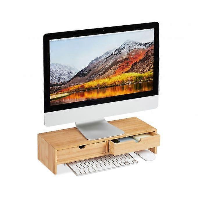 Monitor stand and desk storage